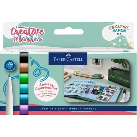 Faber-Castell Creative Haven Tuscher 6 Farver