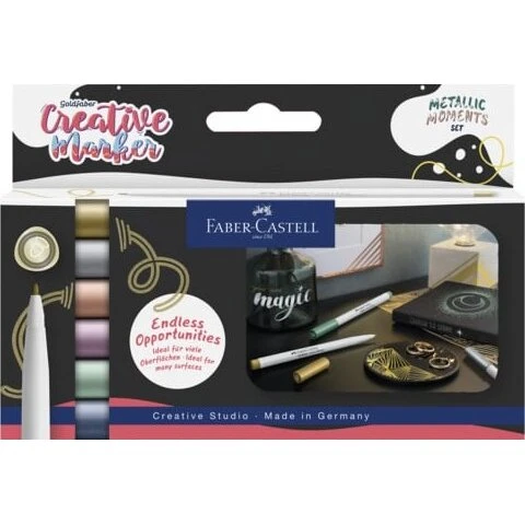 Faber-Castell Creative Marker Gofa 1.5 Metallic Moments - 6 Farver