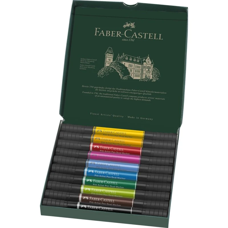 Faber-Castell Pitt Artist Dual Tuscher 10 Farver