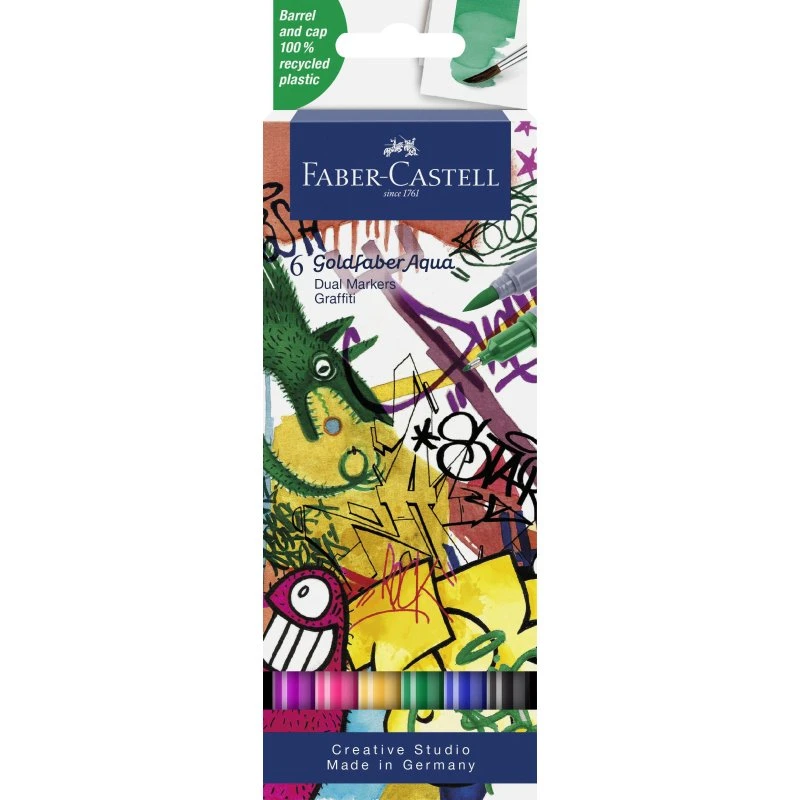 Faber-Castell Goldfaber Aqua Dual Marker Graffiti 6 farver