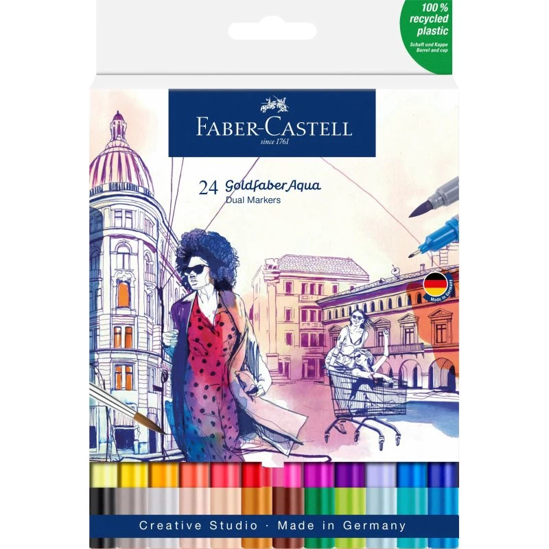 Faber-Castell Goldfaber Aqua Dual Marker 24 farver
