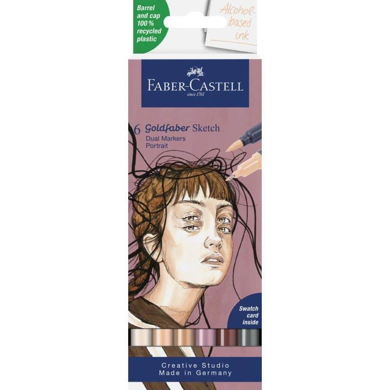 Faber-Castell Goldfaber Sketch Marker Portrait 6 farver
