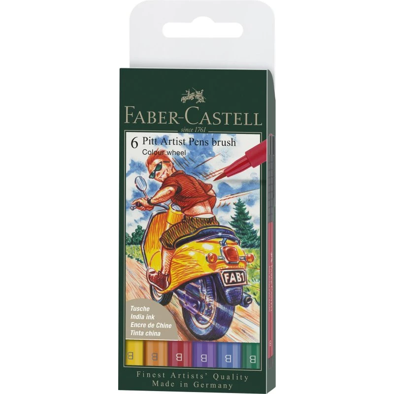 Faber-Castell Pitt Artist Tuscher Colour Wheel 6 Farver