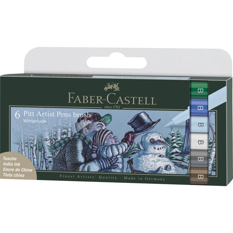 Faber-Castell Pitt Artist Tuscher Winterlude 6 Farver