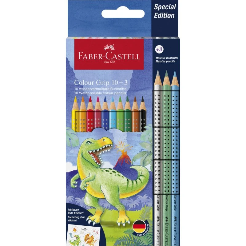 Faber-Castell Grip 2001 Akvarel Dino 13 Farver