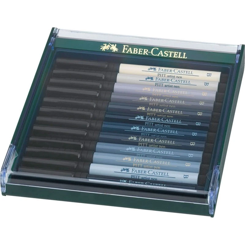 Faber-Castell Pitt Artist Grå Toner 12 i Gaveæske