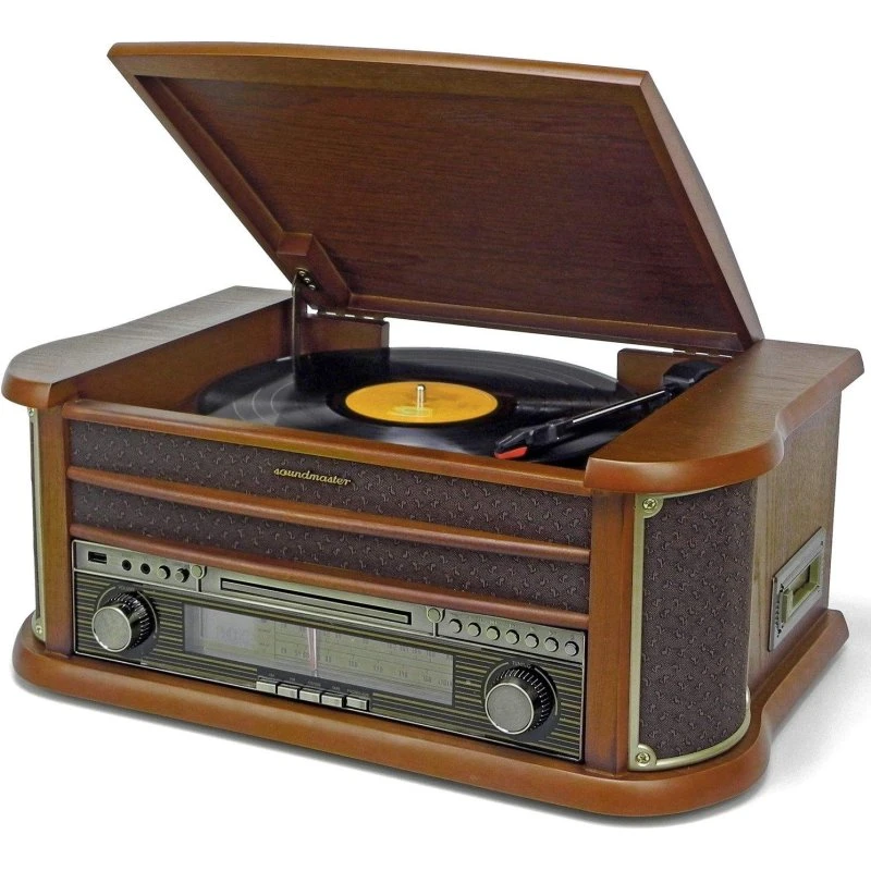 Soundmaster NR560 Retro-Musikanlæg med Plade-, CD-, Kassette- og Bluetooth