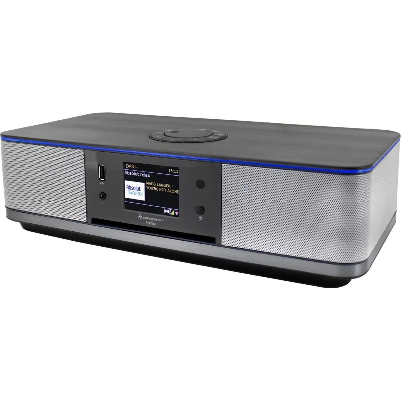 Soundmaster ICD2023SW Stereo Musikanlæg, Grå/Sølv, WLAN/DAB+/FM/CD/MP3/USB/Bluetooth