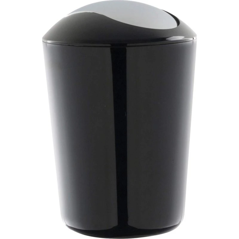 Affaldsspand med svinghætte, sort, 5 l