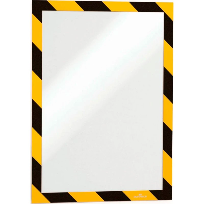 Durable Duraframe® Security A4 Magnetisk Plastramme, Gul/Sort