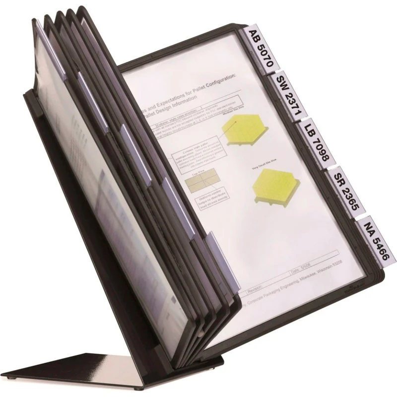 Durable Vario Table 10 - Skrivebord med 10 A4-lommer, sort