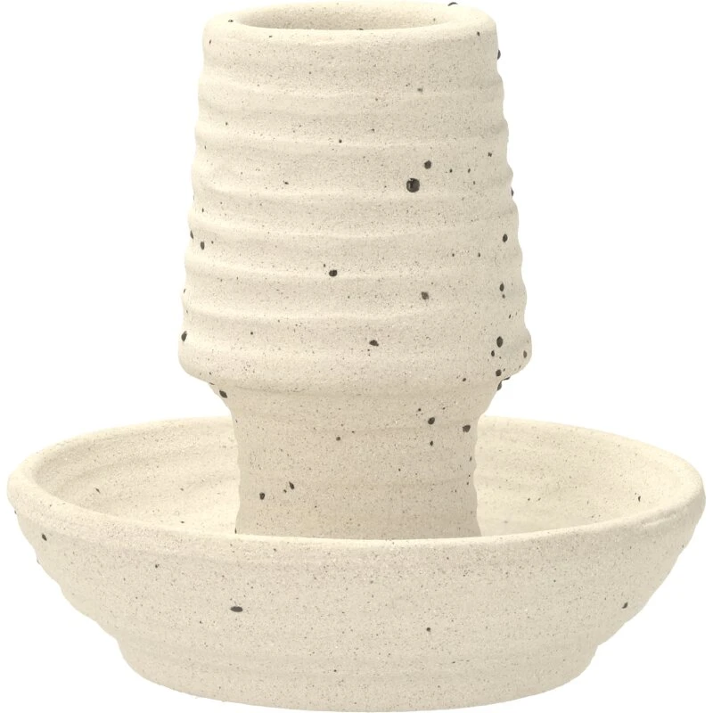 Villa Collection Elv lysestage, offwhite Ø2,2 cm (8,5x8 cm)