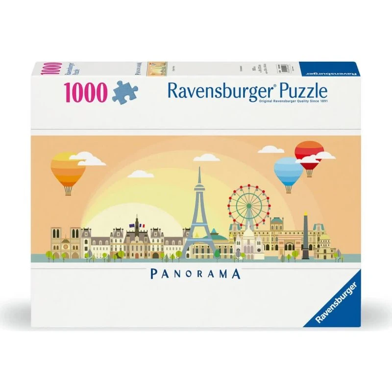 Ravensburger Air Ballon Over Paris Puslespil, 1000 Brikker