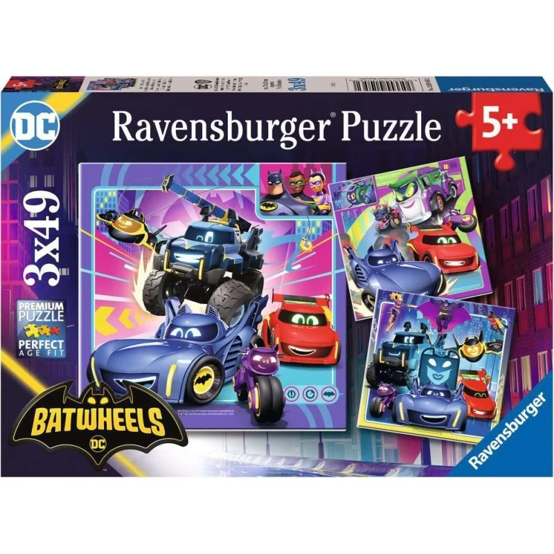 Ravensburger Batwheels Puslespil 3x49 Brikker, 5+ år