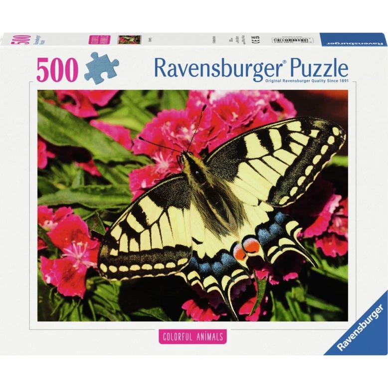 Ravensburger Puslespil Colorful Animals Butterfly 500 brikker