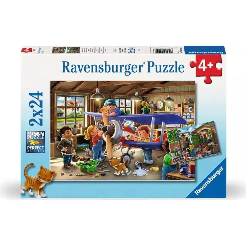 Ravensburger Airplane and Train Repair 2x24 Brikker