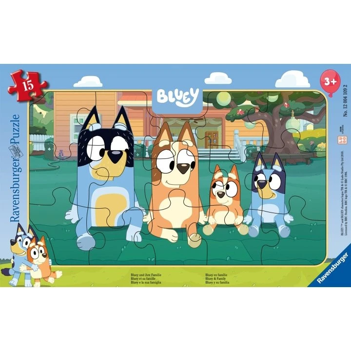Ravensburger Bluey og Hendes Familie – 15 Brikker
