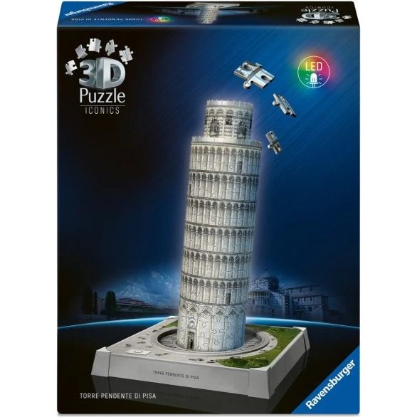 Ravensburger 3D Puslespil Tower of Pisa med LED-Lys, 231 Brikker