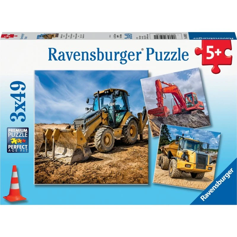Ravensburger Digger At Work! 3x49 Brikker