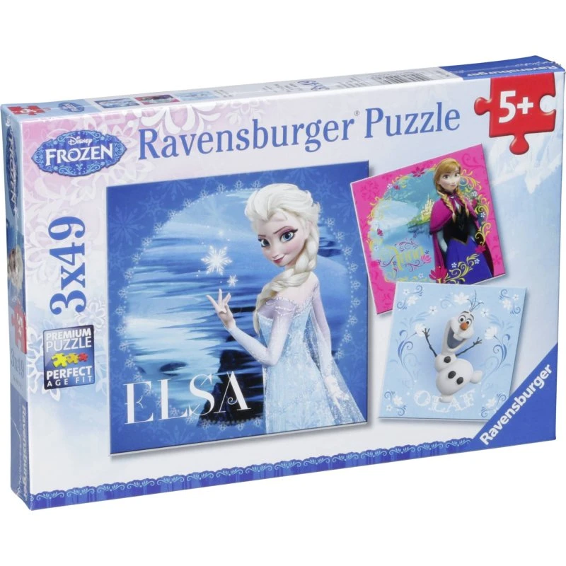 Ravensburger Elsa, Anna & Olaf 3x49 Brikker Puslespil
