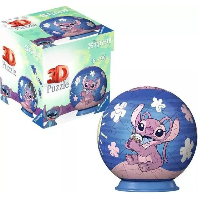 Ravensburger 11598 3D Puslespil - Disney Stitch & Angel, 54 Brikker