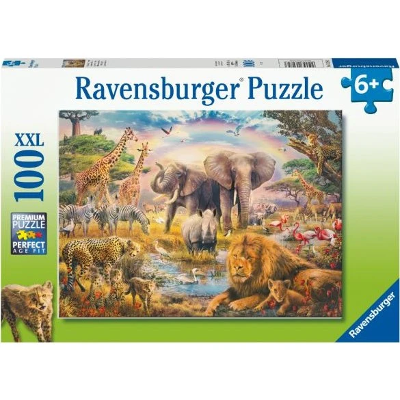 Ravensburger Afrikansk Safari XXL Puslespil 100 Brikker