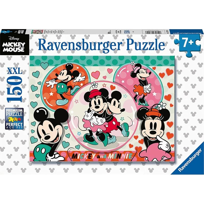 Ravensburger Disney Mickey & Minnie Mouse Puslespil 150 Brikker