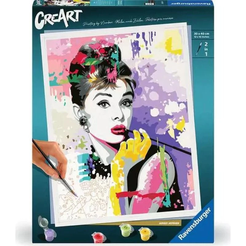 Ravensburger Maler efter tal - Audrey Hepburn, 30x40 cm