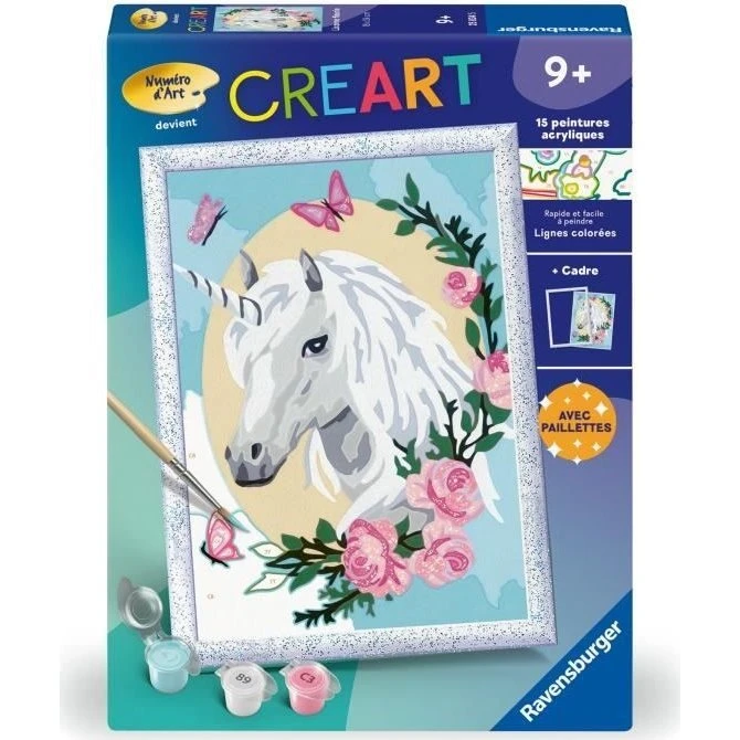 Ravensburger CreArt Kids 18x24cm Blomsterenhjørning Mal efter tal, 9+