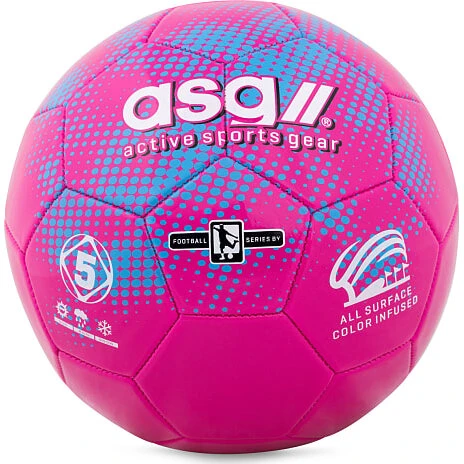 ASG fodbold str. 5 - pink/blå