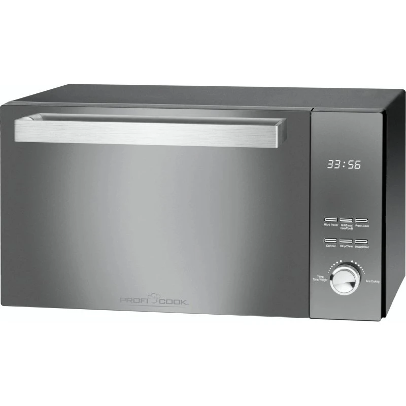 ProfiCook PC-MWG 1204 23L Mikrobølgeovn med Grill, 800W, Rustfrit Stål