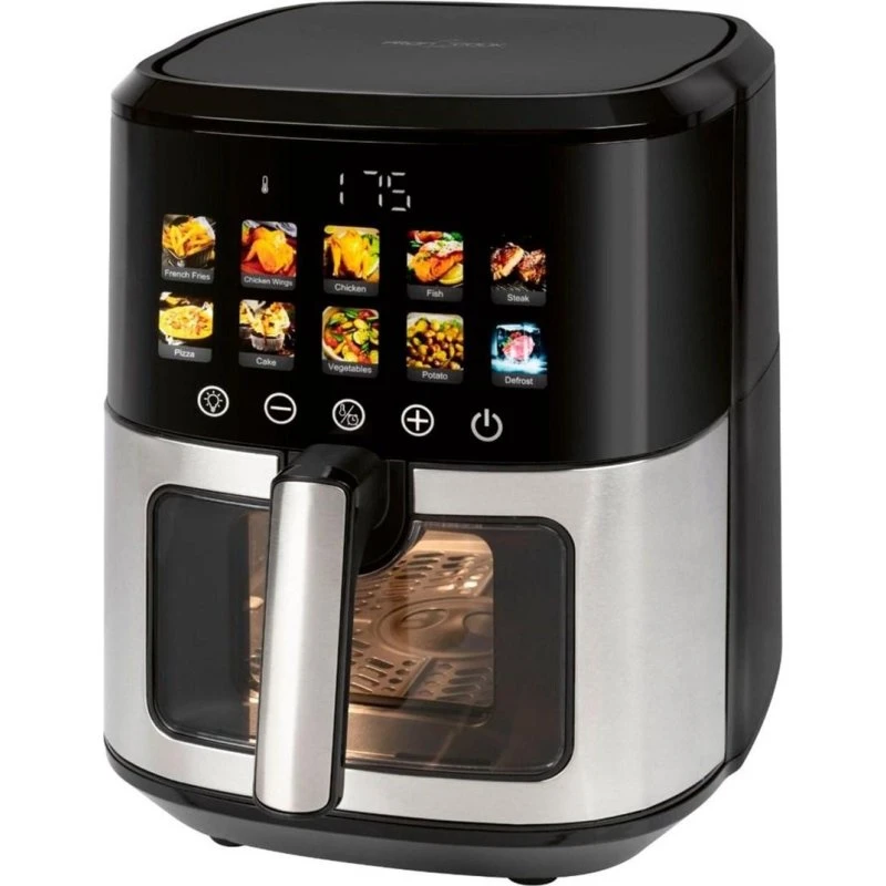 ProfiCook PC-FR 1286 H 6,5 L Airfryer, 1700 W, sort/rustfrit stål