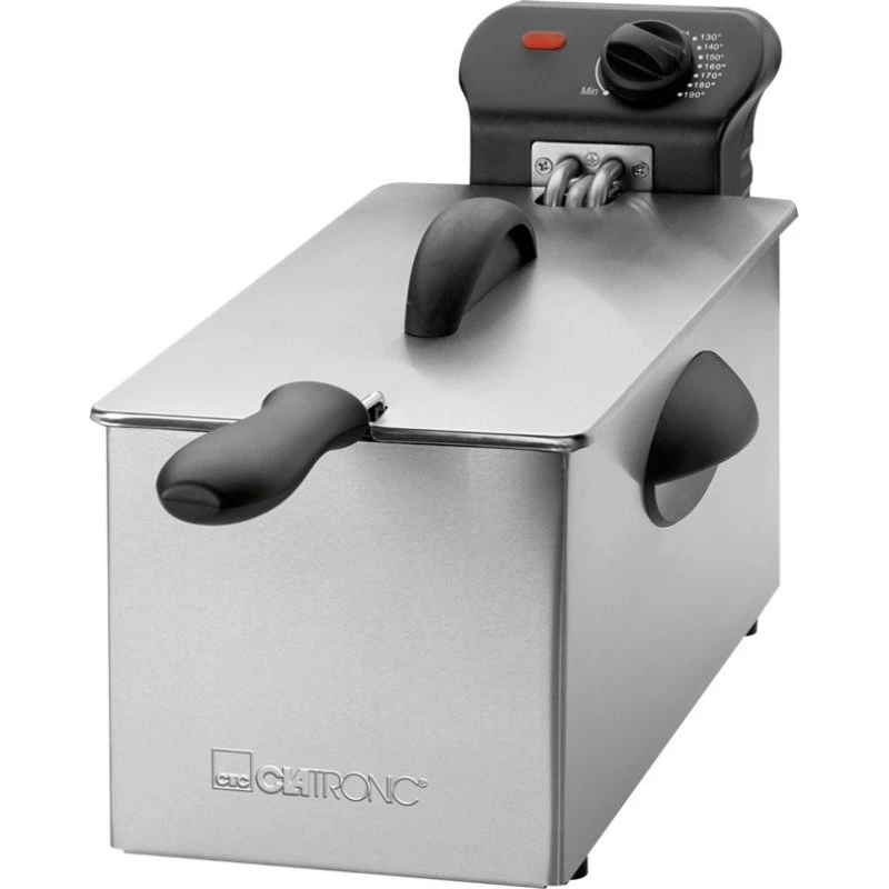 Clatronic FR 3586 Fritureapparat 3L 2kW rustfrit stål sort
