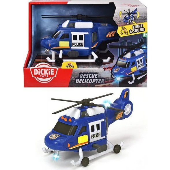 Dickie Police Rescue Helikopter Blue, 18cm