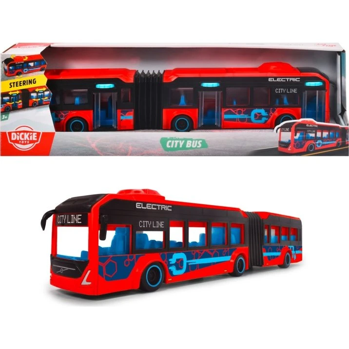 Dickie Volvo Buss 7900E, 40 cm, rød, fra 3 år