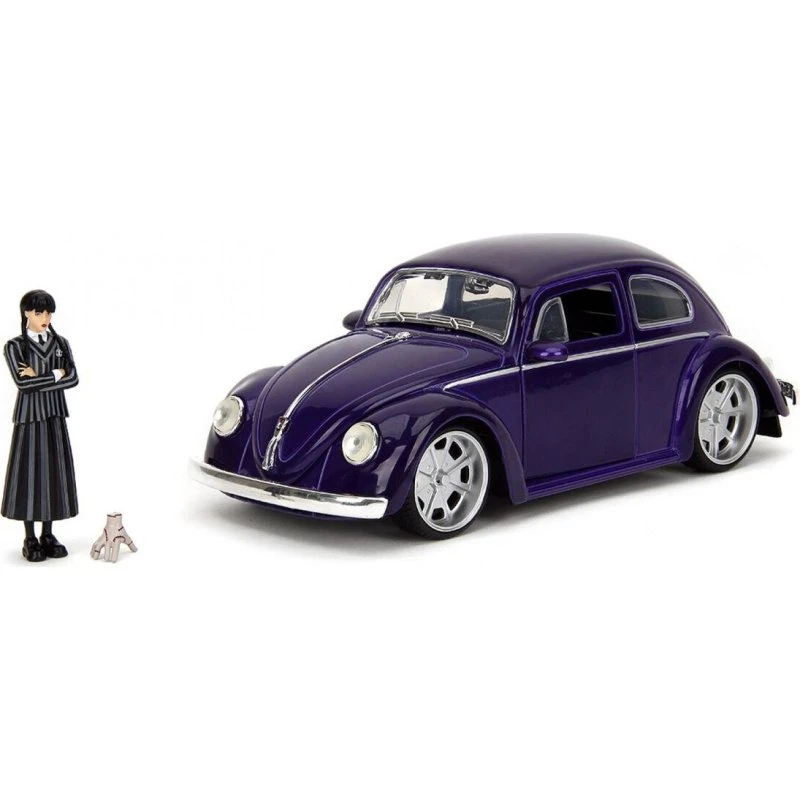 Wednesday Volkswagen Beetle legetøjsbil 1:24 lilla
