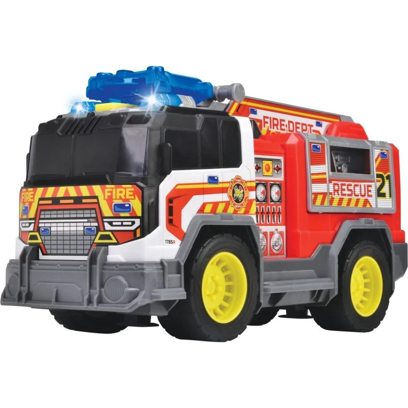 Dickie Fire Rescue Unit Brandbil, 30 cm, rød/sort