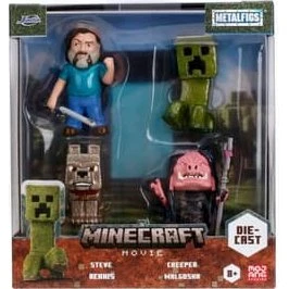 Jada Minecraft Movie 4-Pak Metalfigurer 2,5"