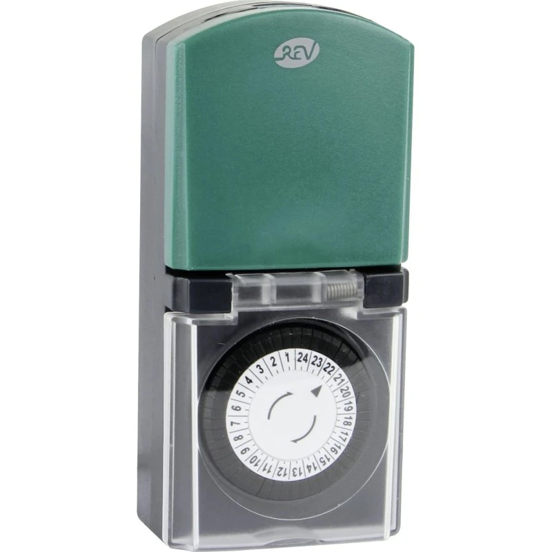 REV 0025710603 Mekanisk Timer - Sort/Grøn