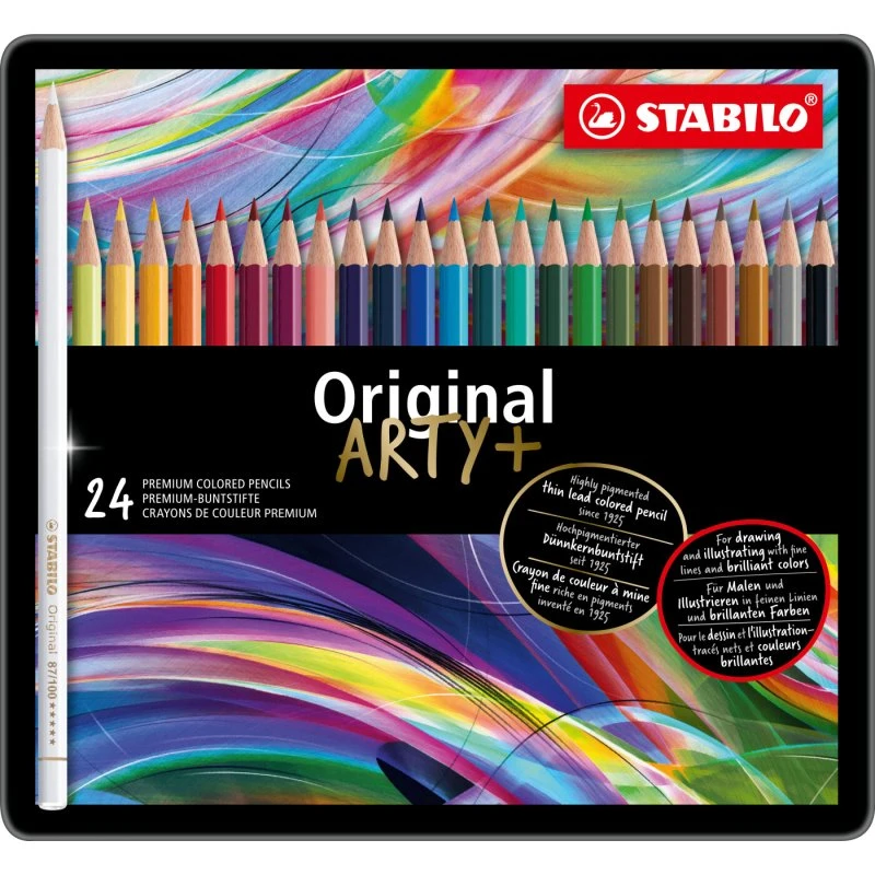 Stabilo Original Farveblyanter 24 Farver i Metalæske (204204)