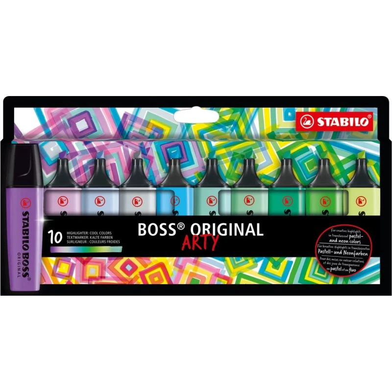 Stabilo Boss Original, 10 farver, Cool colors