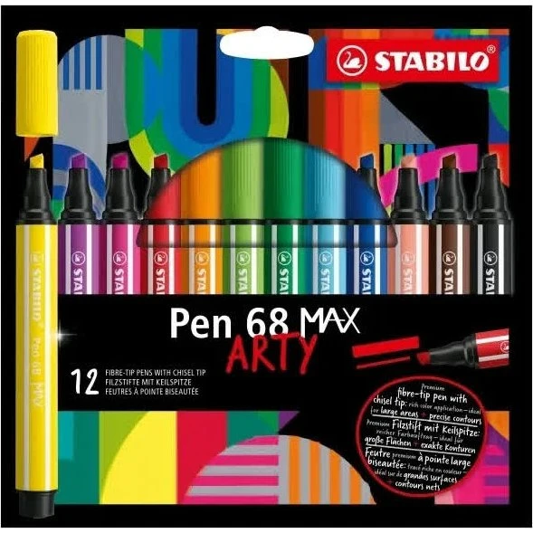 Stabilo Pen 68 Max Arty Sæt med 12 Farver