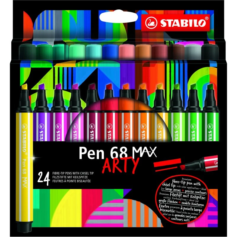 Stabilo Pen 68 Max Arty Sæt med 24 Farver