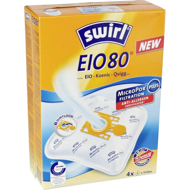 Swirl EIO 80 Støvsugerposer MicroPor Plus 4 stk