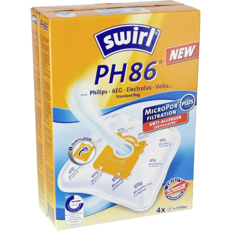 Swirl PH 86 Støvsugerposer med MicroPor Teknologi