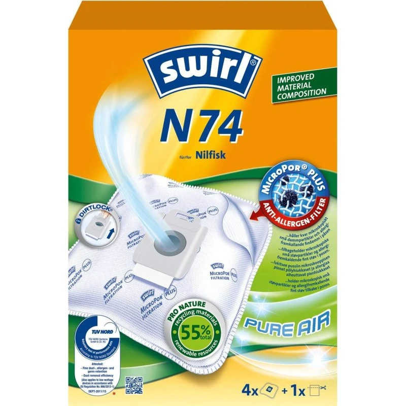 Swirl N74 Støvsugerposer 3x4 stk