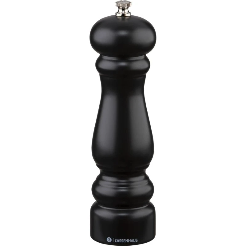 Zassenhaus Potsdam Peberkværn, 20 cm, Bøgetræ, Mat Sort