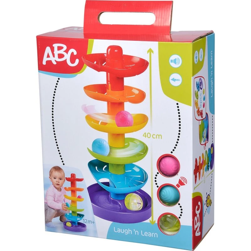ABC Boldbane Regnbue, 40 cm, 5 niveauer, 3 bolde