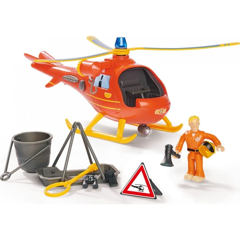 Simba Fireman Sam Helikopter Wallaby med Figur 15cm