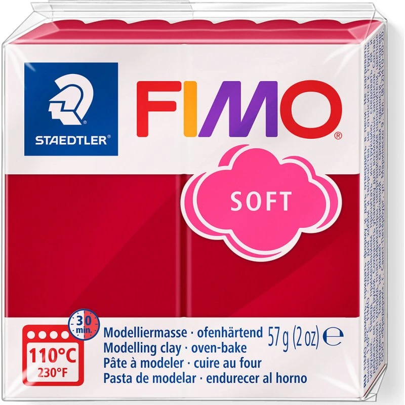 Staedtler FIMO Soft 57g Kirsebærrød